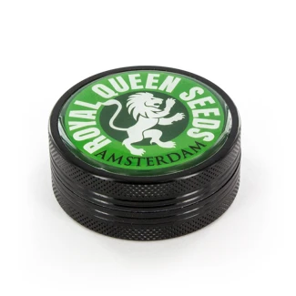 ROYAL QUEEN SEEDS - METAL GRINDER WITH LOGO (GREEN) | 40x18mm