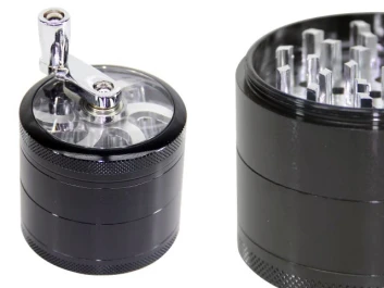 912188 - GRINDER MILL 62 MM 4 PARTS BLACK POLLINATOR