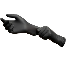 MAEX0213 - QNUBU - GUANTES PROFESIONALES DE NITRILO NEGRO | LISO TALLA L - 300 GUANTES