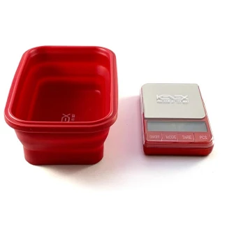 OMG200 - KENEX - OMEGA OMG-200 DIGITAL SCALE | MAX 200 GRAMMES STEP 0.01G WITH FOLDABLE SILICONE TRAY