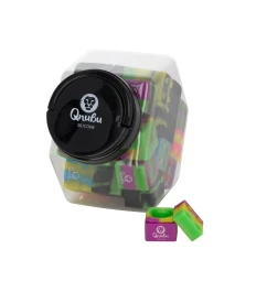 MAEX0159 - QNUBU - CONTENANTS EN SILICONE AVEC AFFICHAGE | CUBE 9ml 35pcs