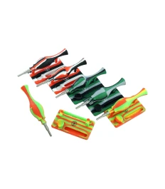 MAEX0144 - QNUBU - NECTAR COLLECTOR "COLORADO" IN SILICONE CON PUNTA IN TITANIO | 14 CM