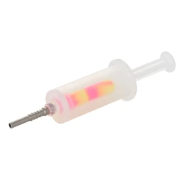 MAEX0147 - QNUBU - NECTAR COLLECTOR "SYRINGE" IN SILICONE CON PUNTA IN TITANIO | 23 CM